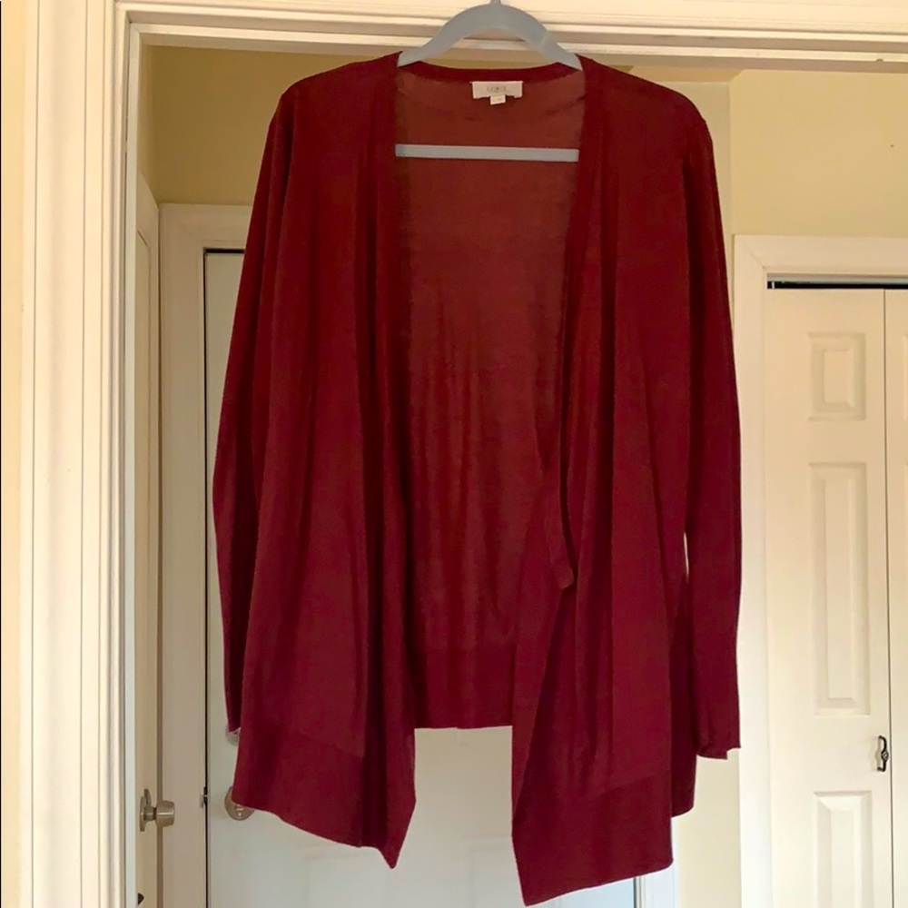 Loft Outlet Women’s Dark Red Cardigan, Size M